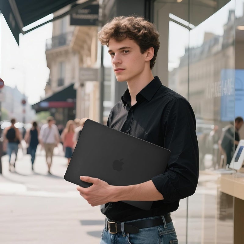Eoocoo Case Compatible with MacBook Pro 14 inch 2026-2021 M5-M1 Pro/Max Chip, Matte Grip, Bump-Resistant, Hard Shell Cases with Keyboard Cover, Screen Protector - Space Black - Image 5